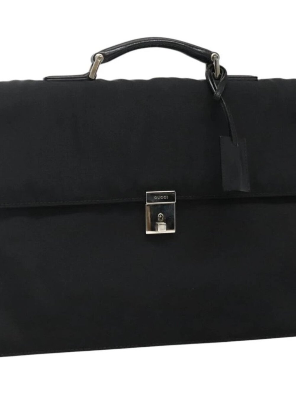 GUCCI Hand Bag Nylon Black 015 0235 Auth bs22614
